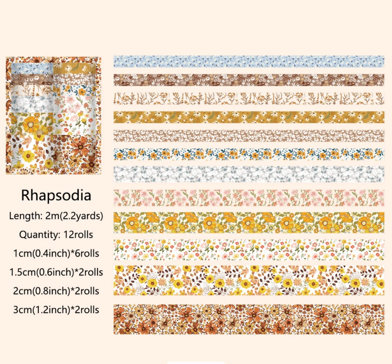 Floral Washi Tape Set