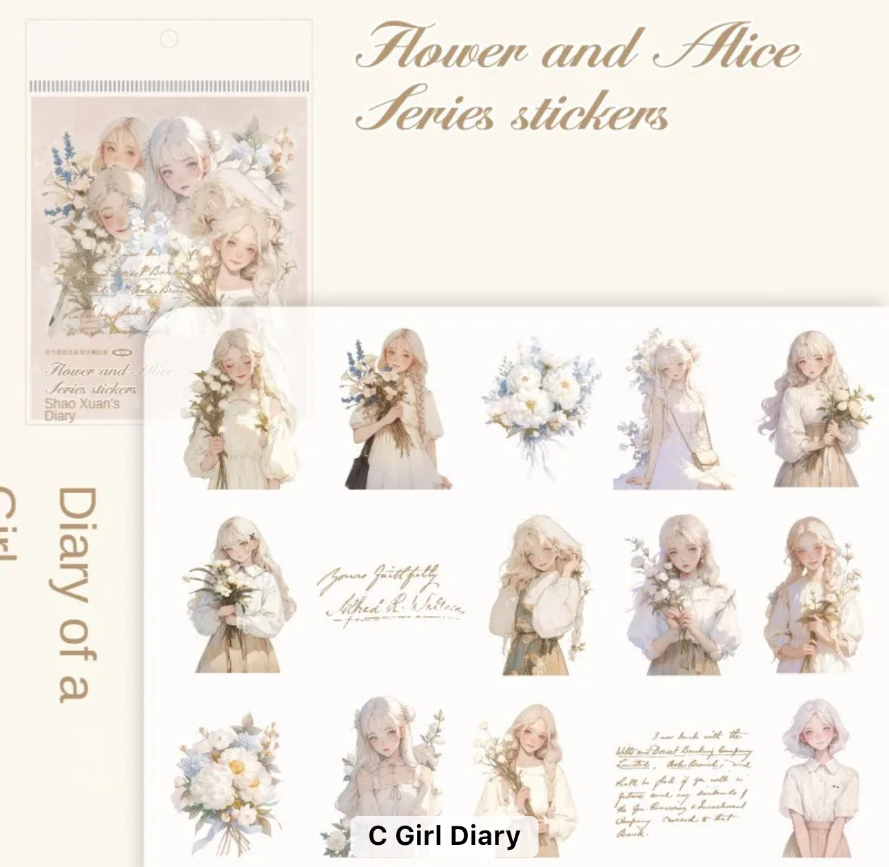 Girls & Flowers Stickers